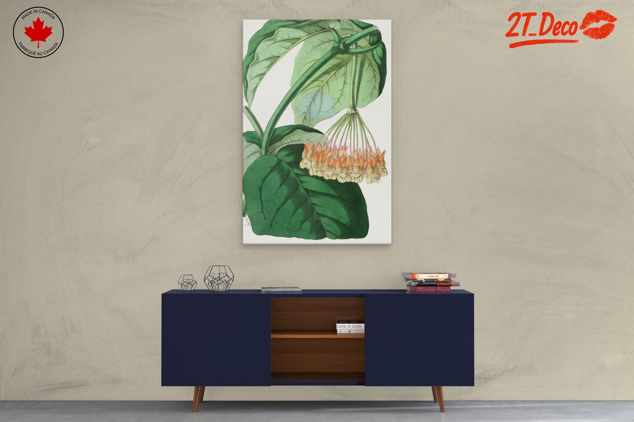 Intricate Botanical Illustration of Leaves and Flowers - Image 3