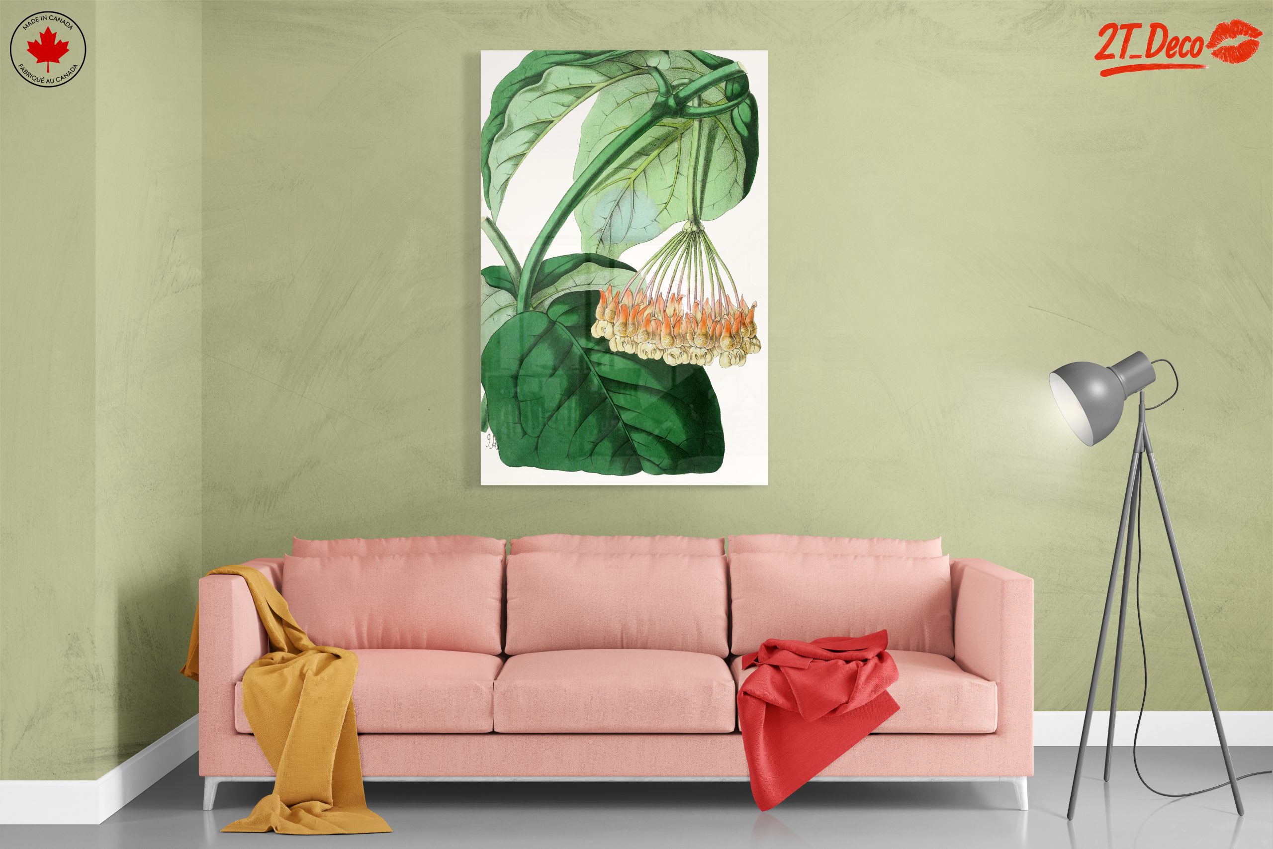 Intricate Botanical Illustration of Leaves and Flowers - Image 7
