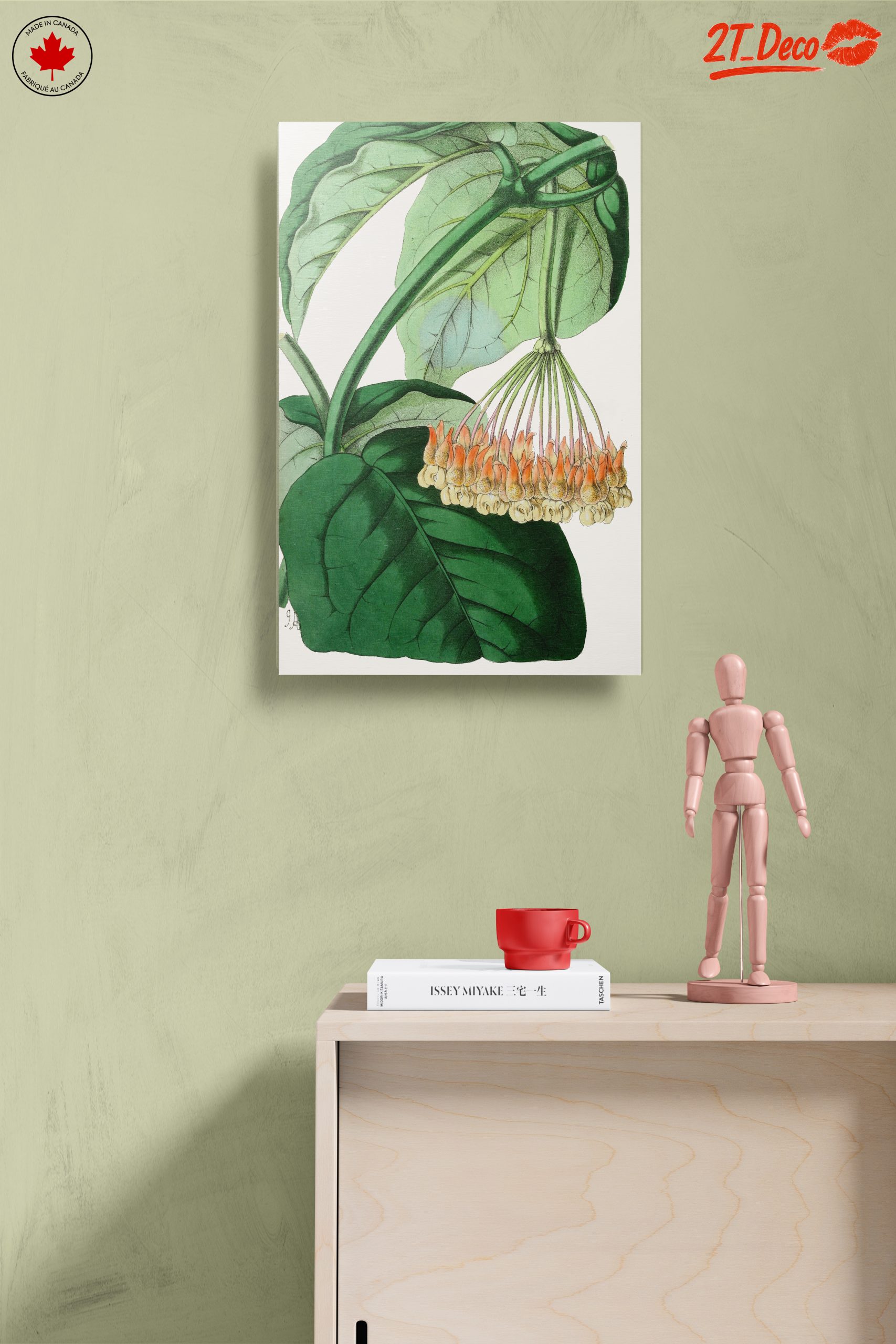 Intricate Botanical Illustration of Leaves and Flowers - Image 14