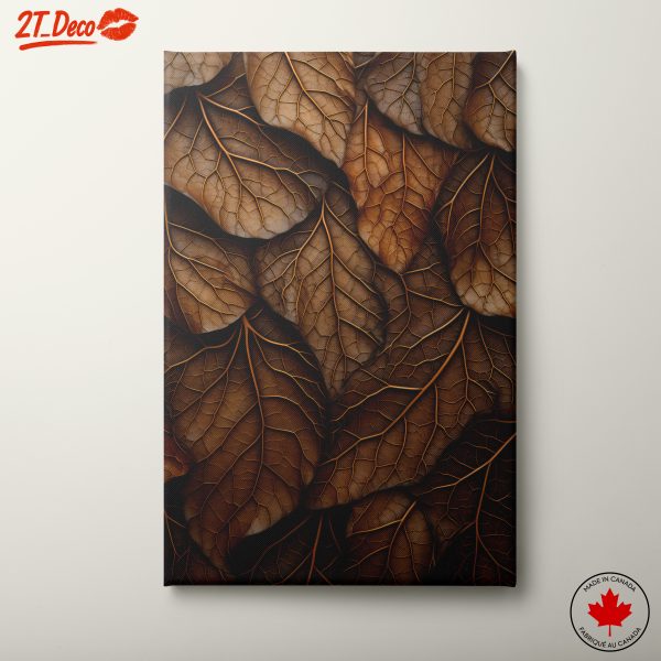 Detailed Botanical Leaf Art Composition