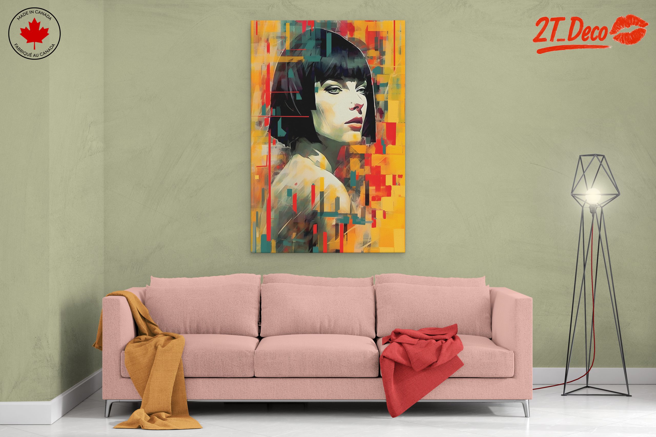 Modern Abstract Contemporary Portrait Art - Image 2