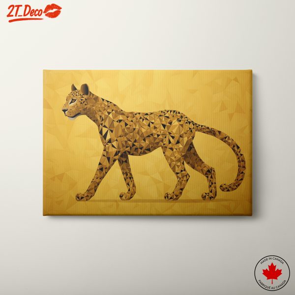 Stylized Leopard in Geometric Design