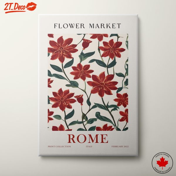 Flower Market Artwork Inspired by Rome