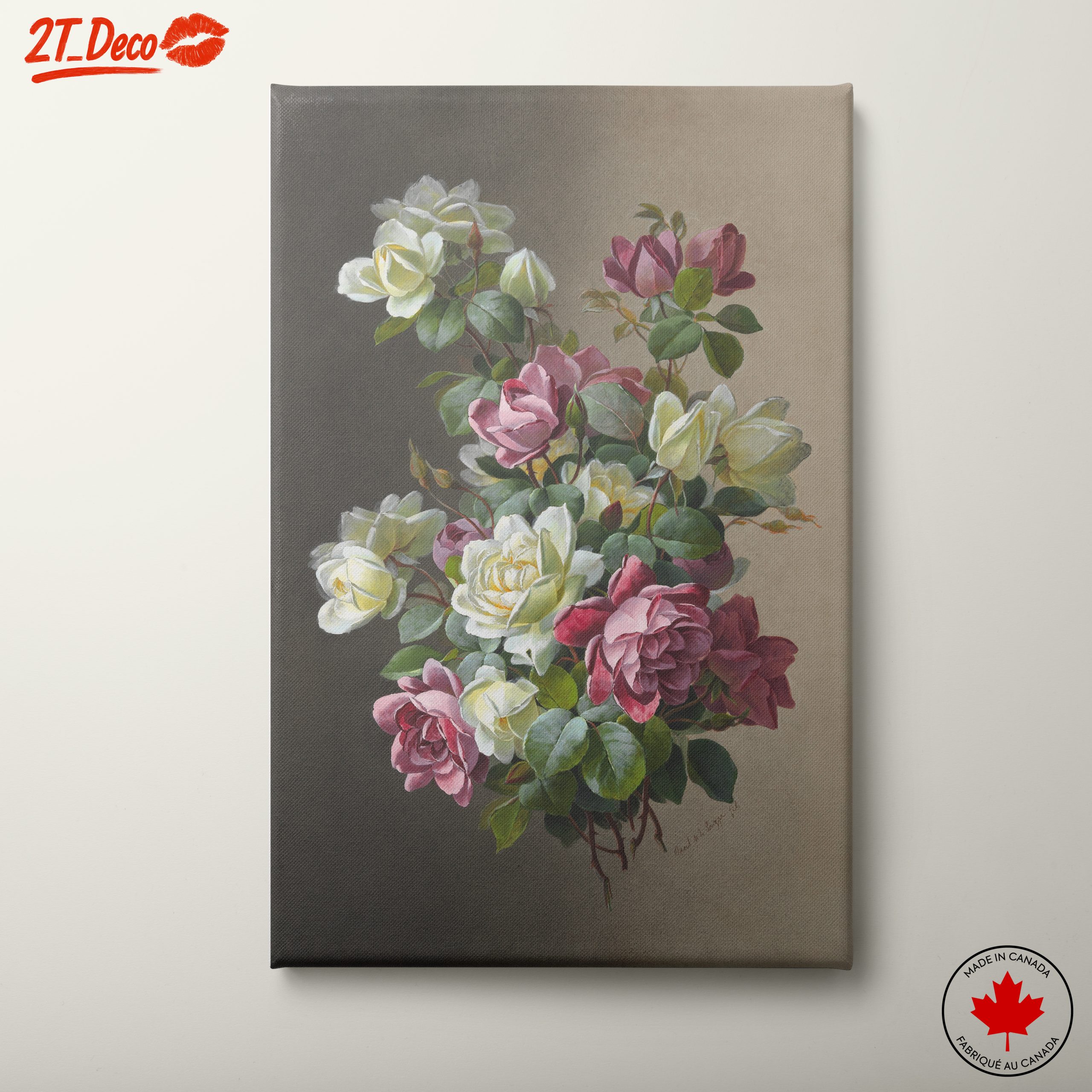 Stunning Roses Arrangement Botanical Art