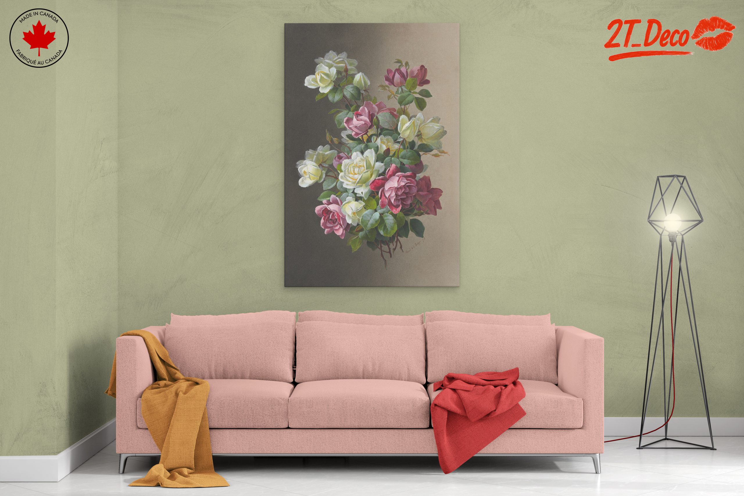 Stunning Roses Arrangement Botanical Art - Image 2