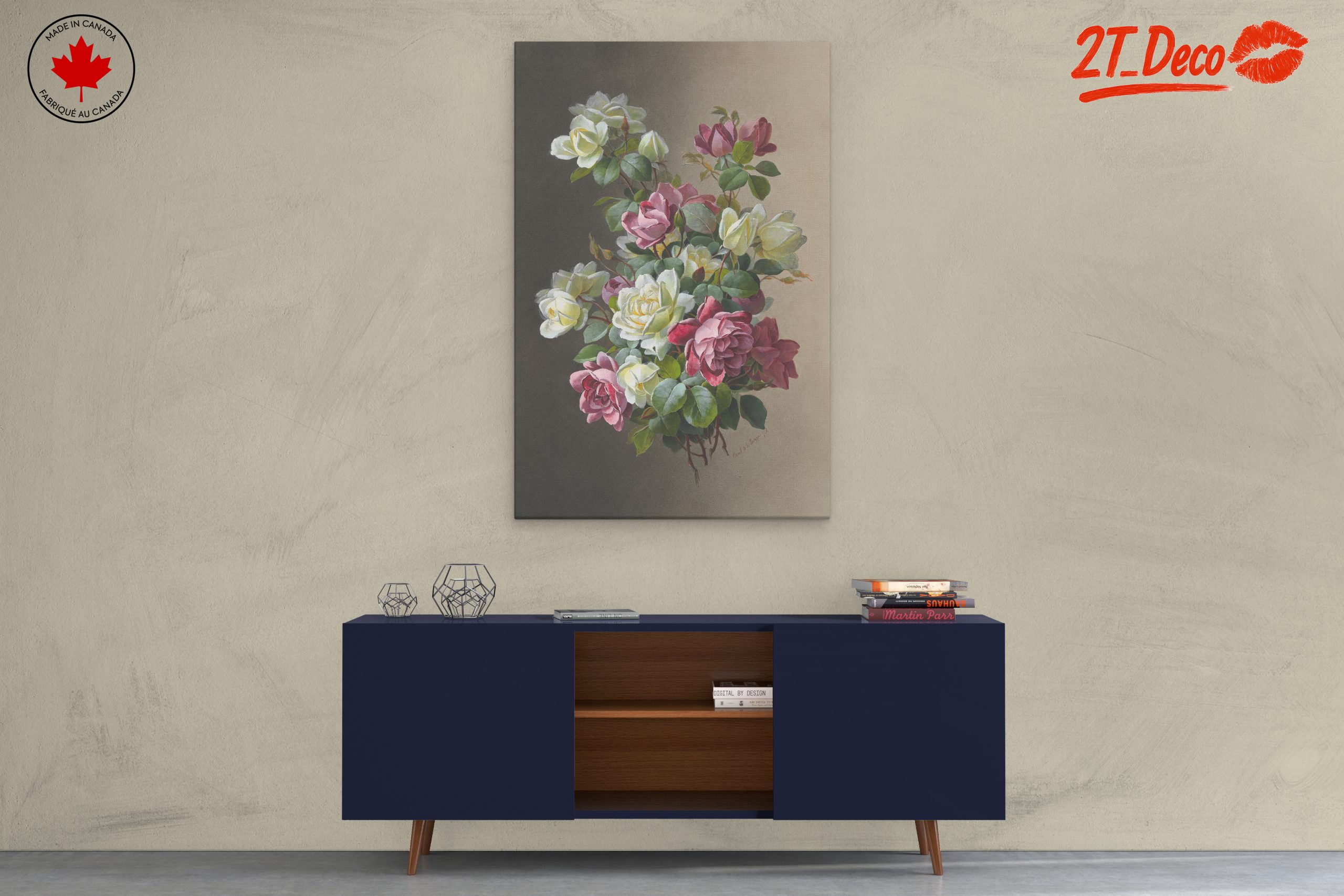 Stunning Roses Arrangement Botanical Art - Image 3
