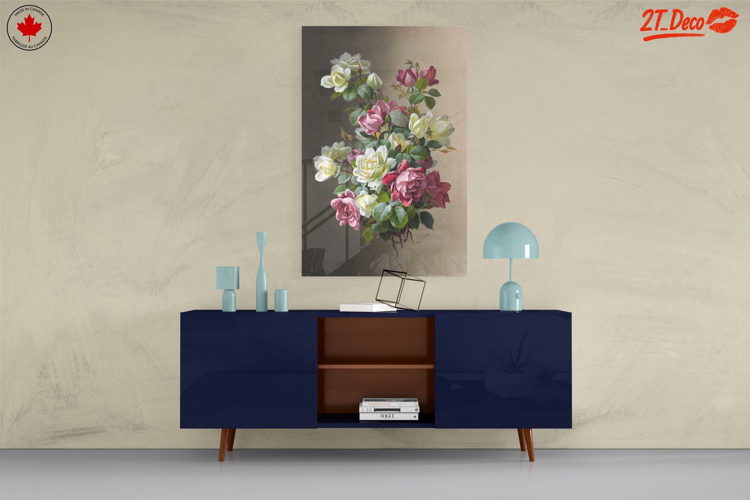 Stunning Roses Arrangement Botanical Art - Image 8