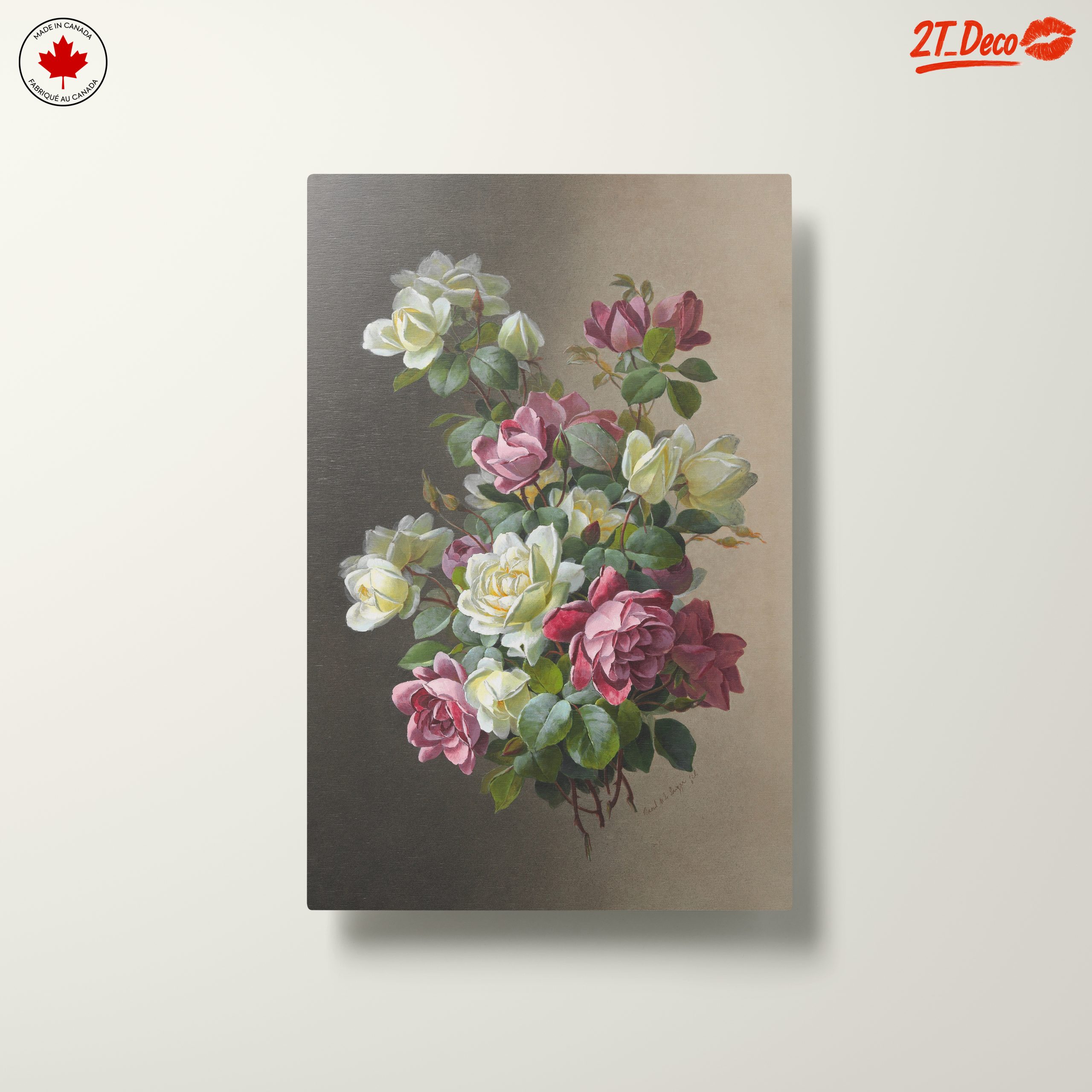 Stunning Roses Arrangement Botanical Art - Image 10