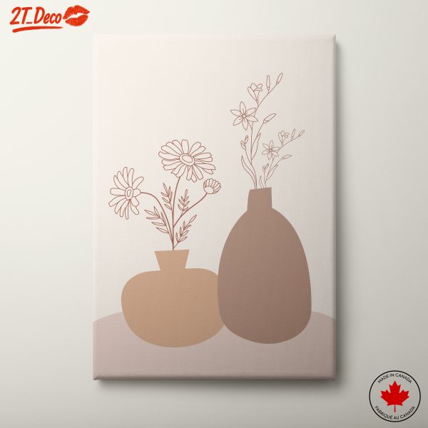 Stylized Minimalist Floral Art for Modern Spaces