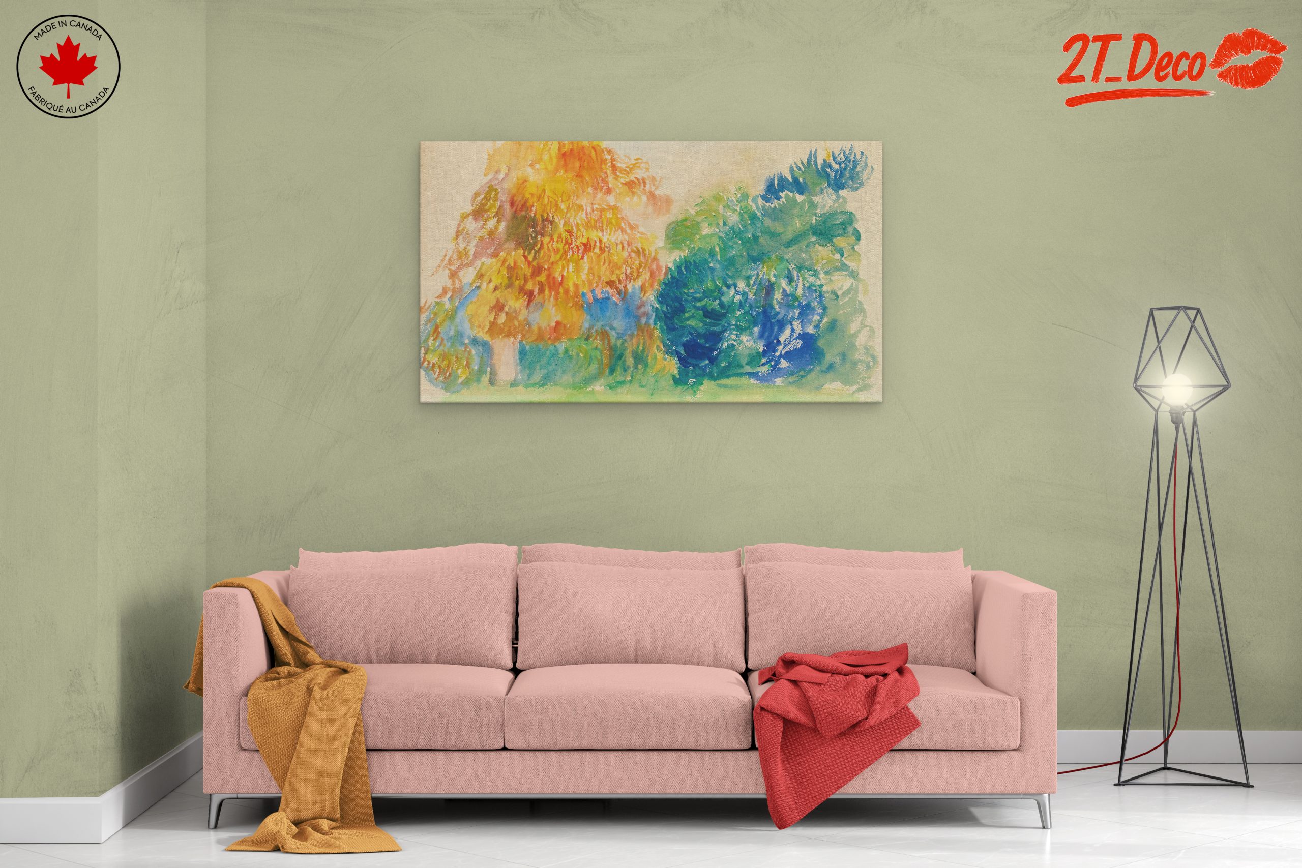 Vibrant Botanical Landscape Art - Image 2