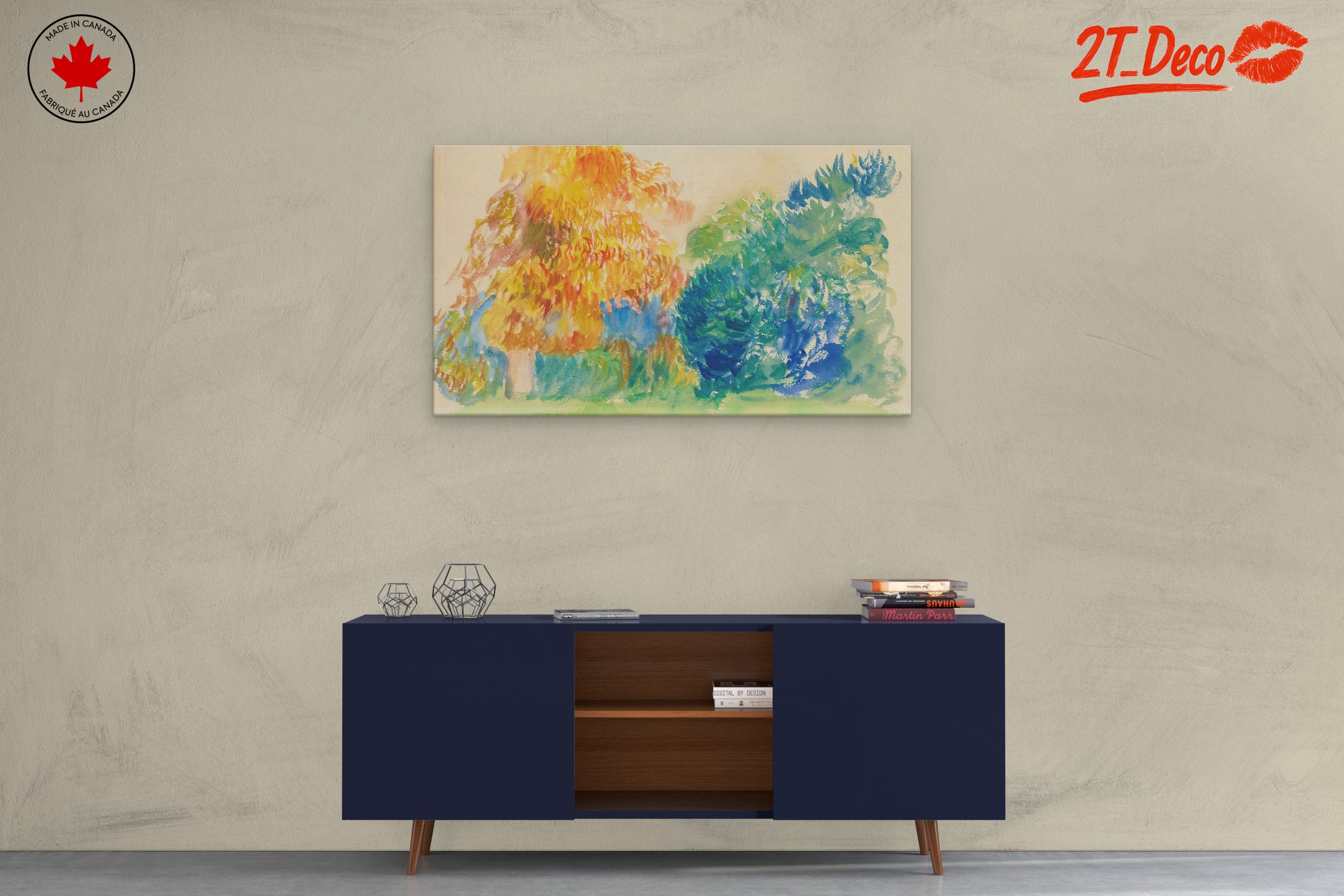 Vibrant Botanical Landscape Art - Image 3