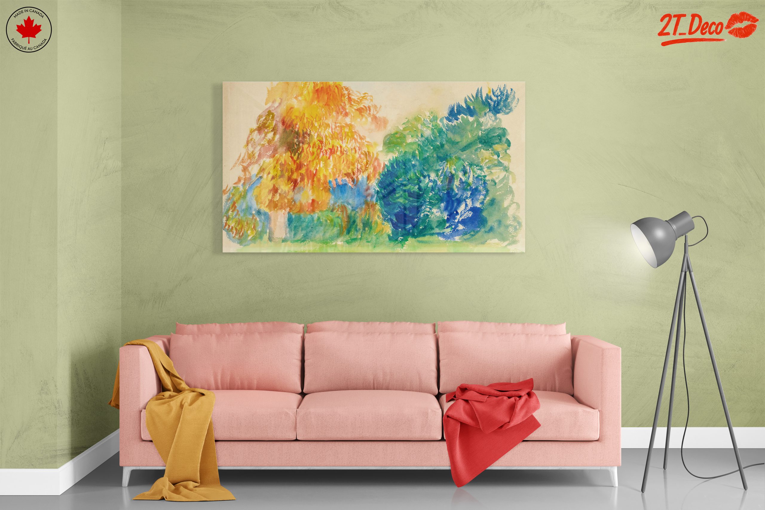 Vibrant Botanical Landscape Art - Image 7