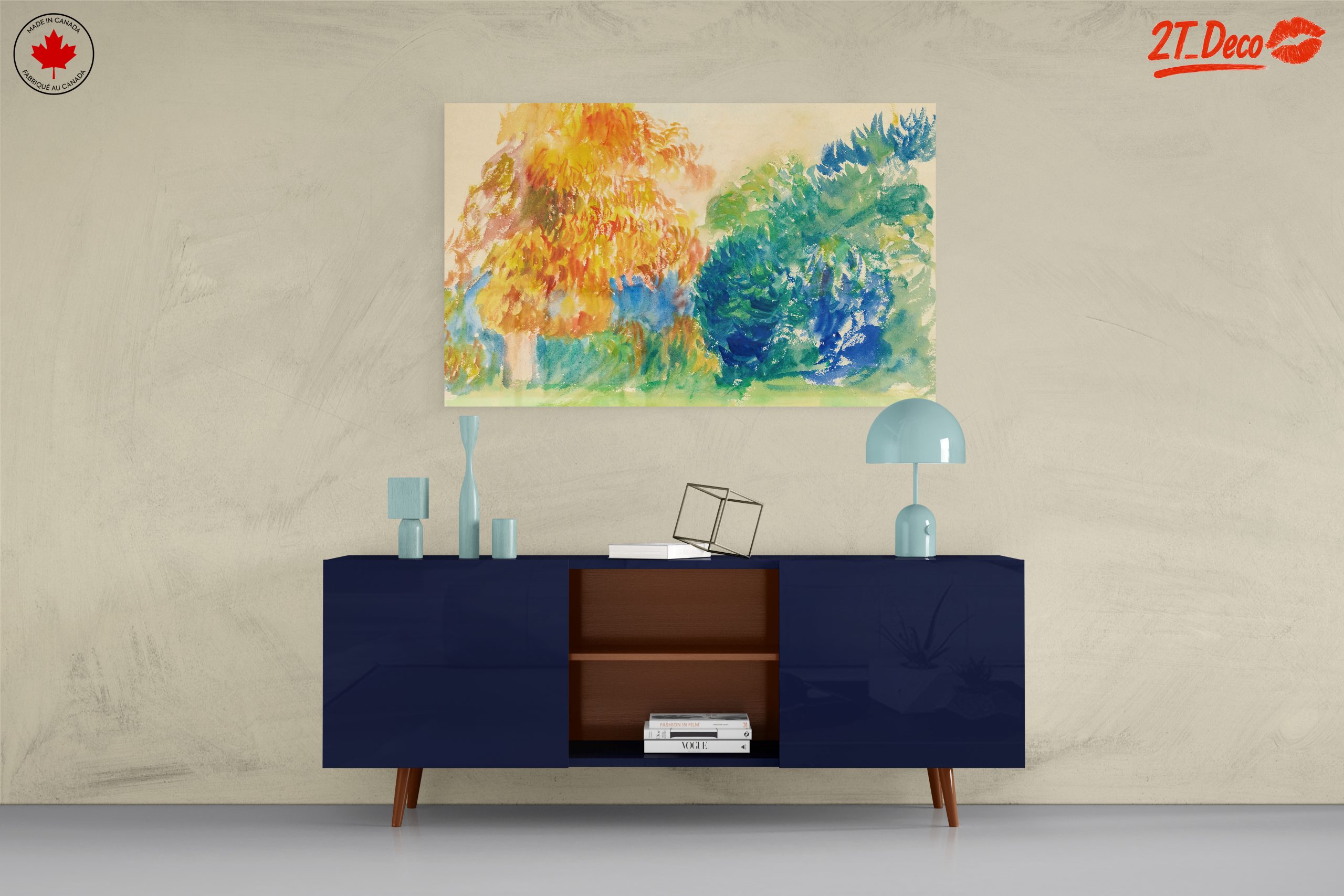 Vibrant Botanical Landscape Art - Image 8