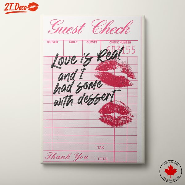 Love Is Real Dessert Quote Art