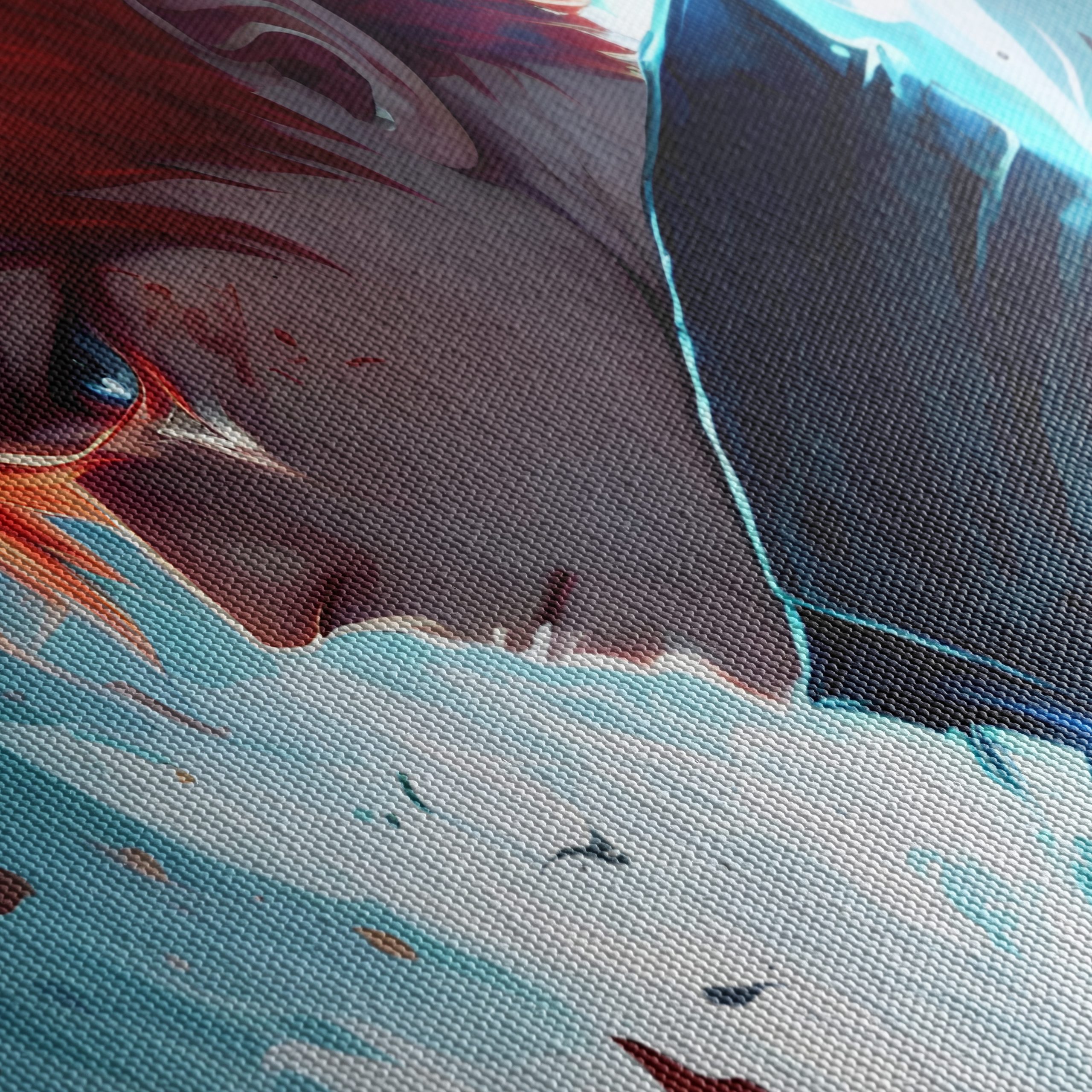 Dynamic Anime Art Featuring Fire and Ice Characters - Image 5