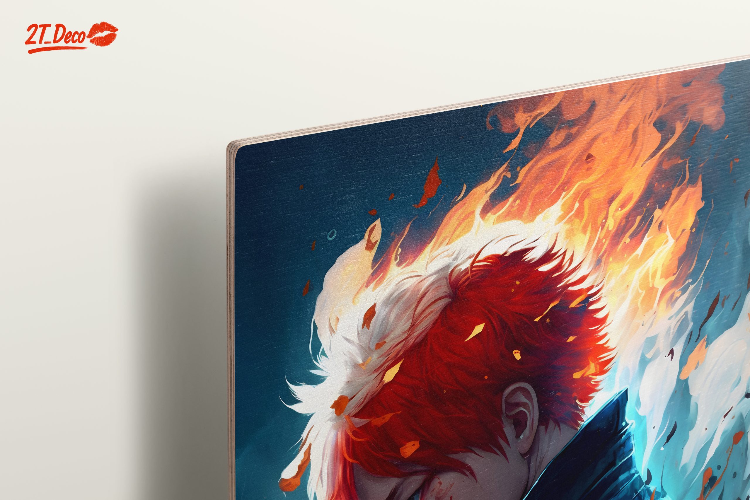Dynamic Anime Art Featuring Fire and Ice Characters - Image 15