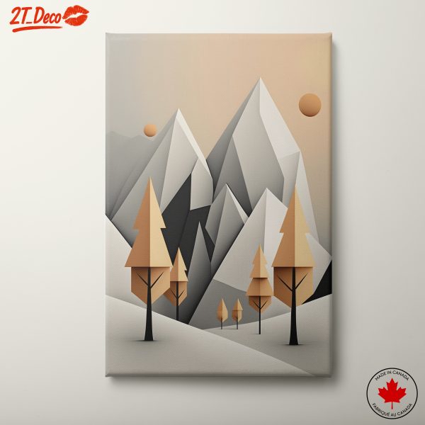 Stylized Abstract Mountain Landscape Art 2