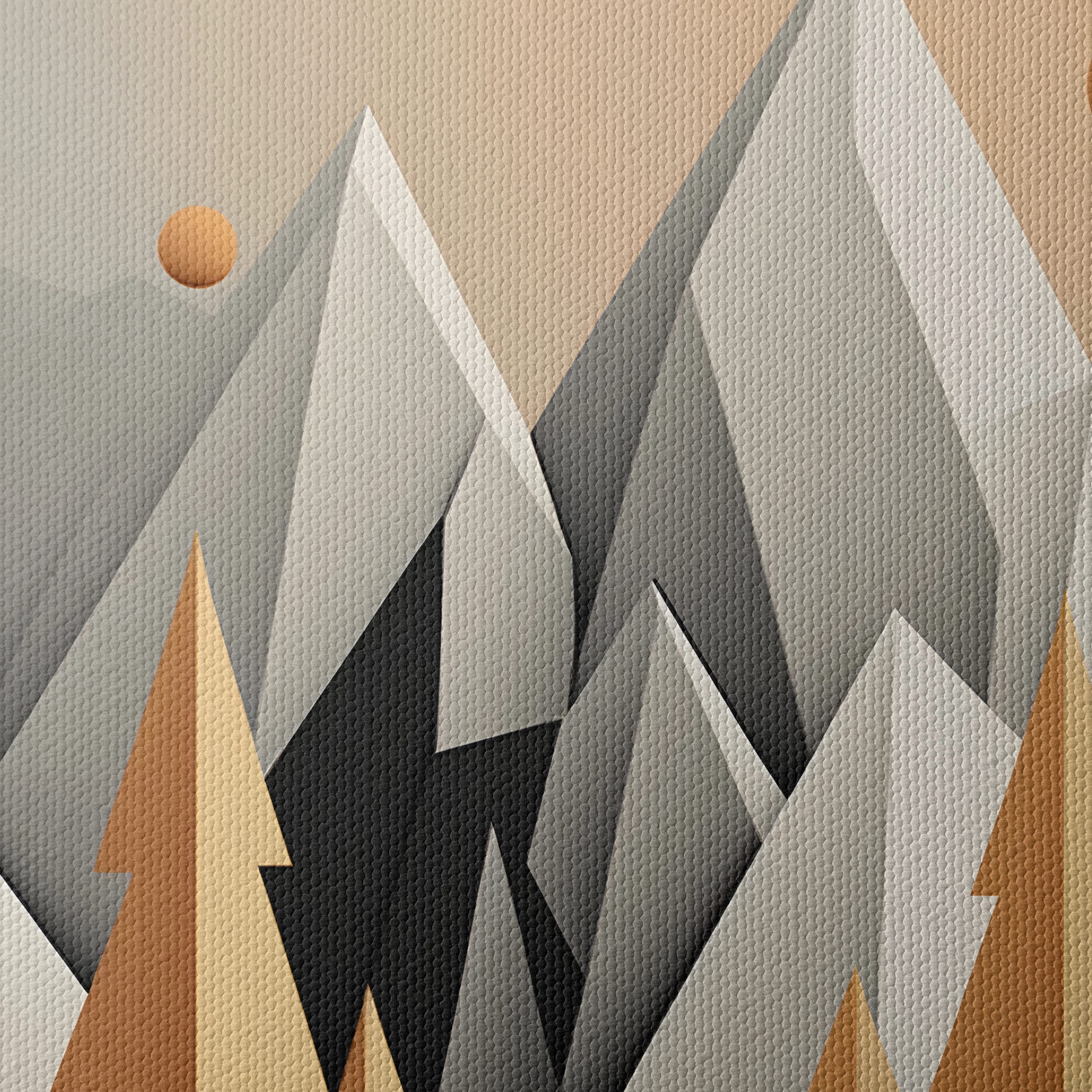 Stylized Abstract Mountain Landscape Art 2 - Image 4