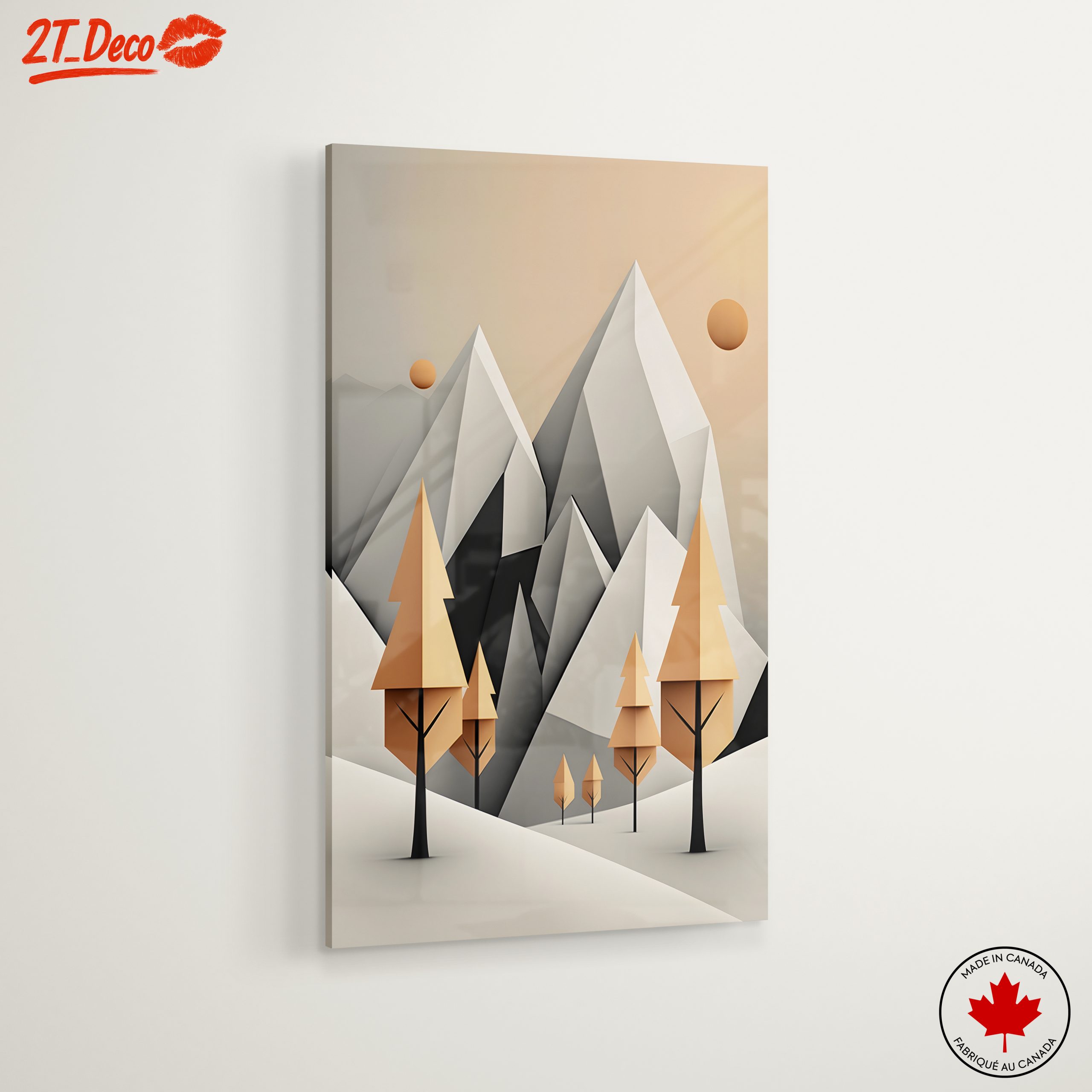 Stylized Abstract Mountain Landscape Art 2 - Image 6