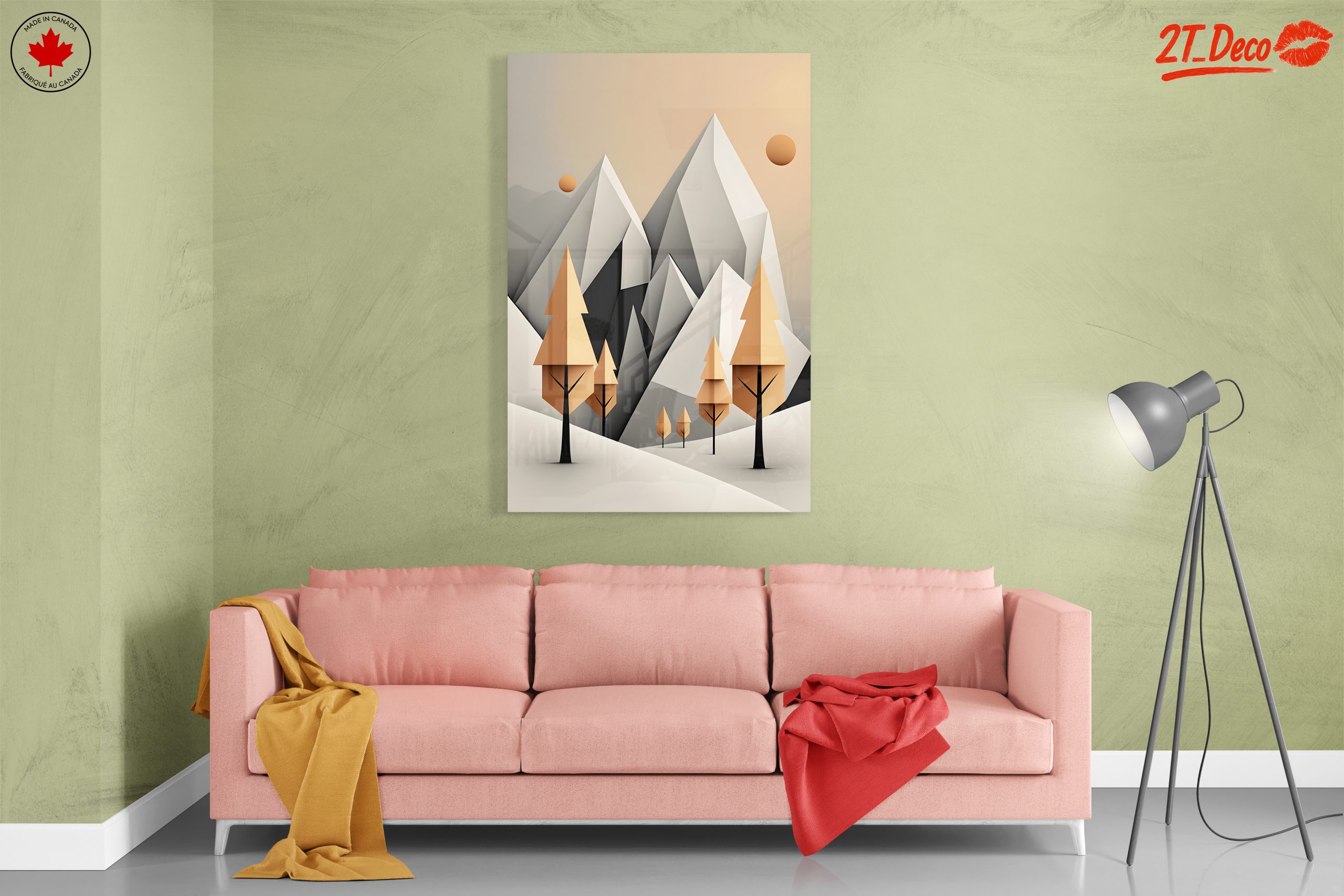 Stylized Abstract Mountain Landscape Art 2 - Image 7