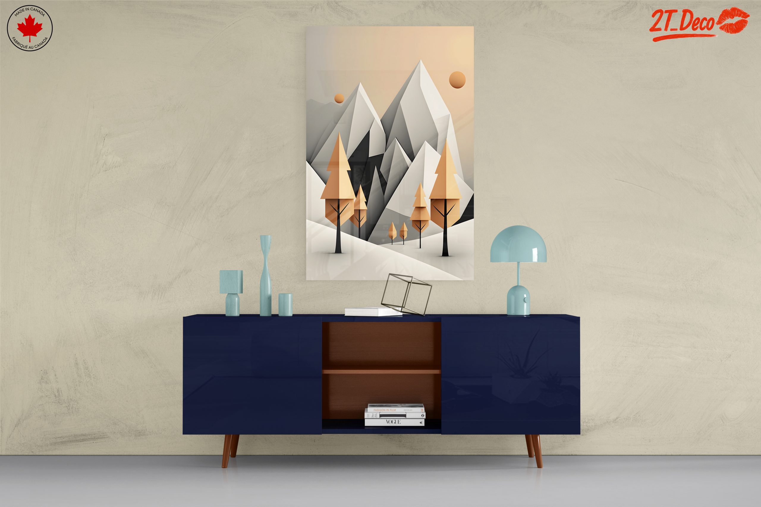 Stylized Abstract Mountain Landscape Art 2 - Image 8