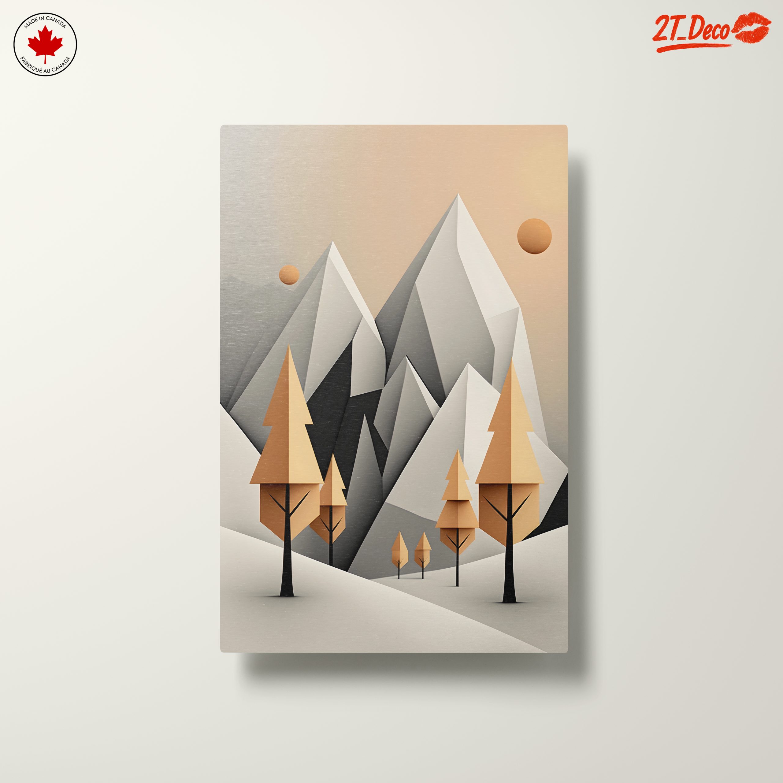 Stylized Abstract Mountain Landscape Art 2 - Image 10