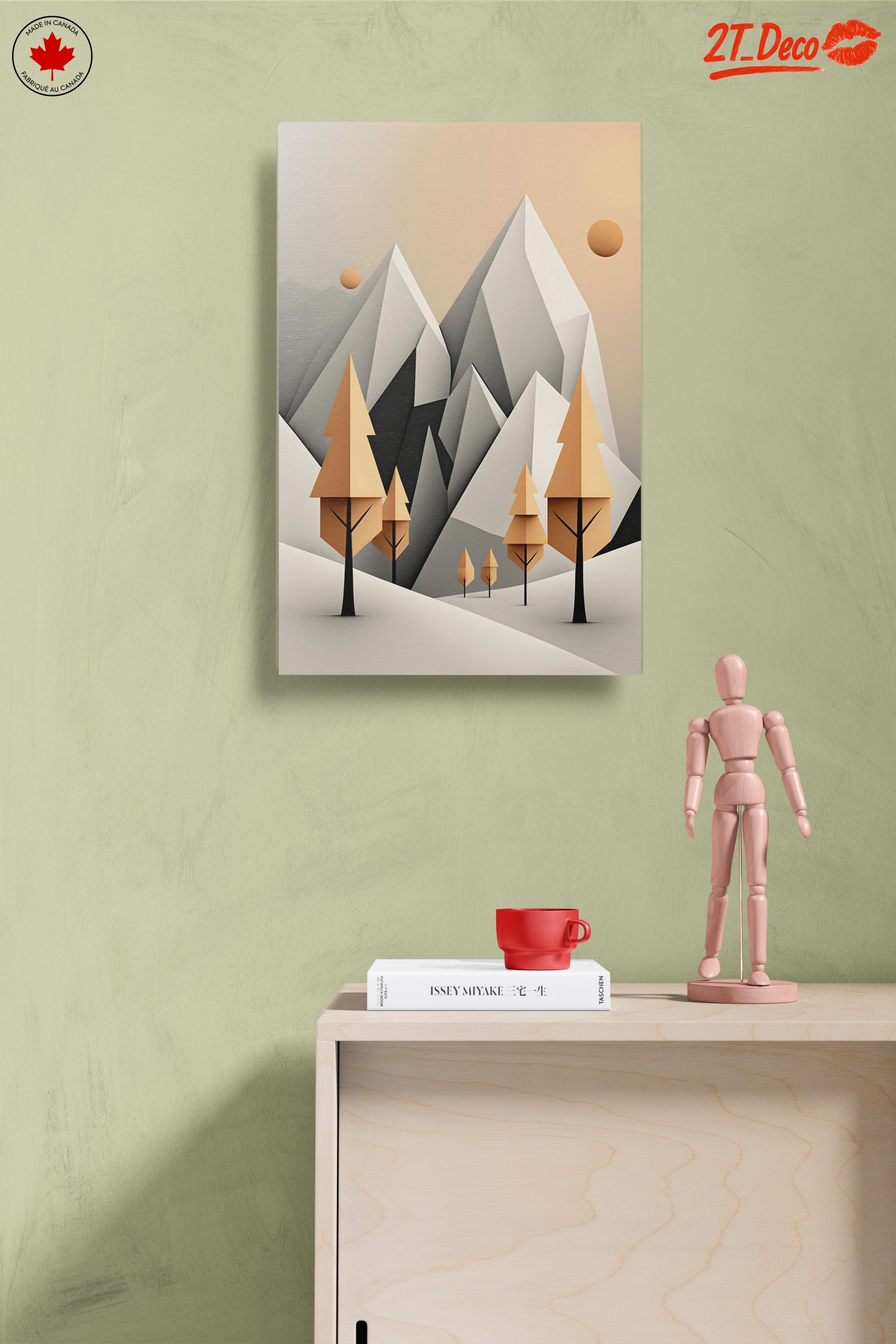 Stylized Abstract Mountain Landscape Art 2 - Image 14