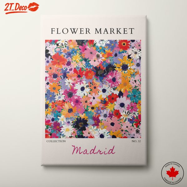 Vibrant Flower Market Print from Madrid