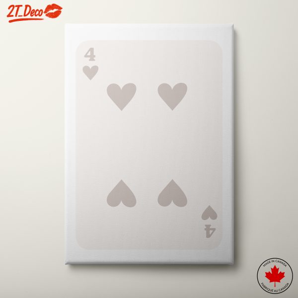 Four of Hearts Playing Card Art 2