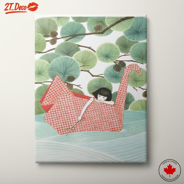 Whimsical Character on a Watercraft