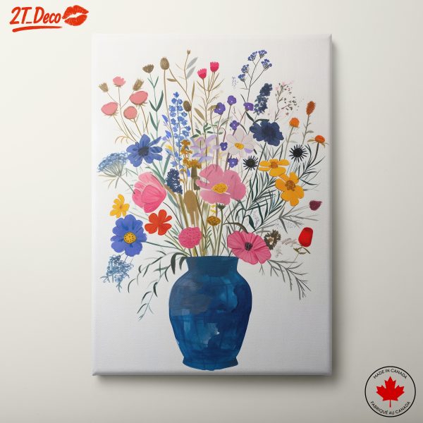 Colorful Botanical Floral Art Arrangement