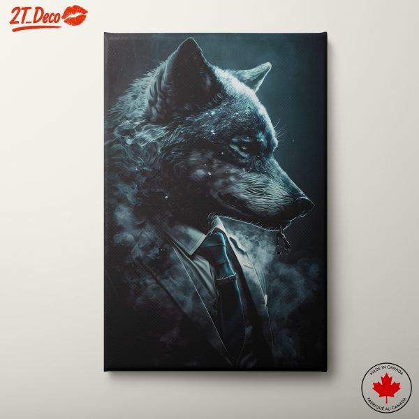 Wolf in Suit Art for Unique Home Decor