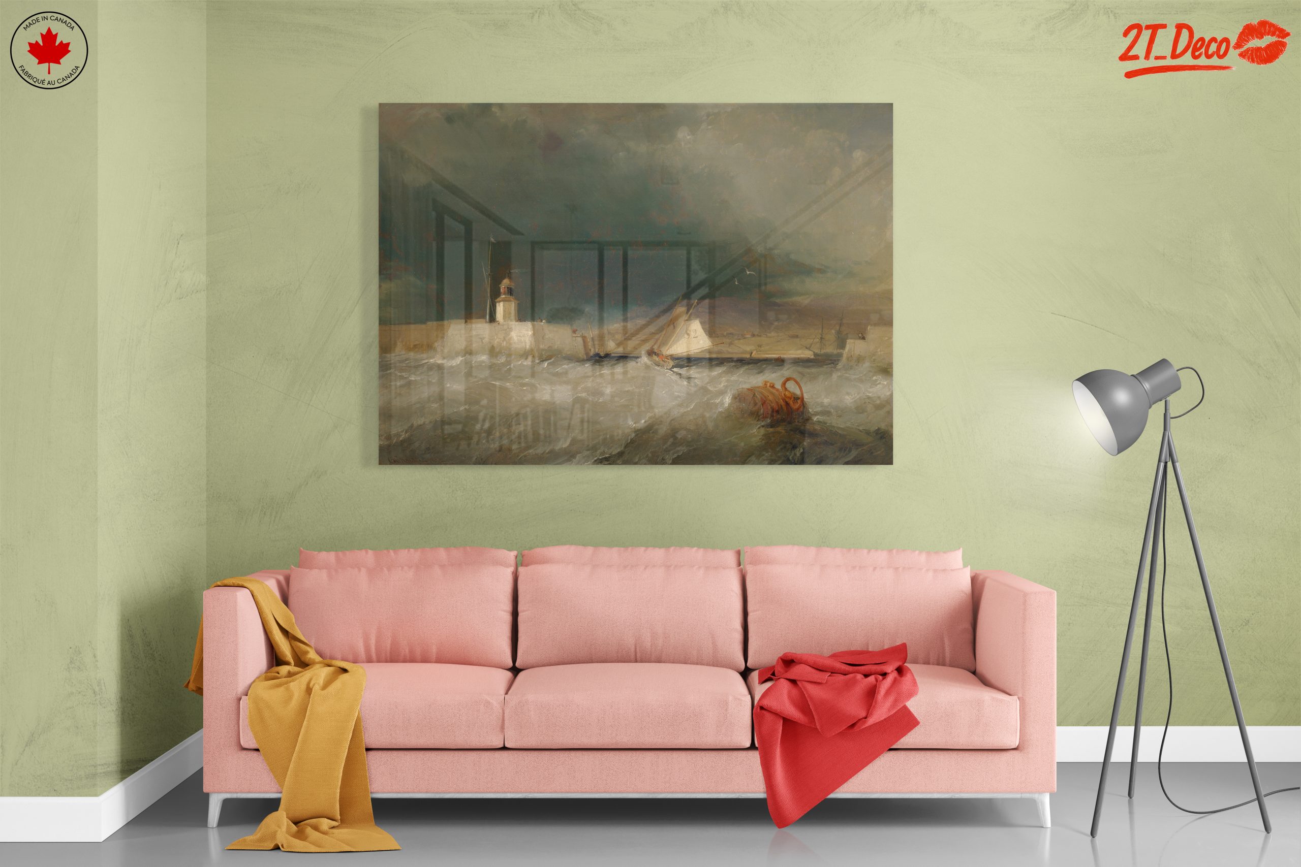 Stormy Marine Scene with Lighthouse and Sailboats - Image 7