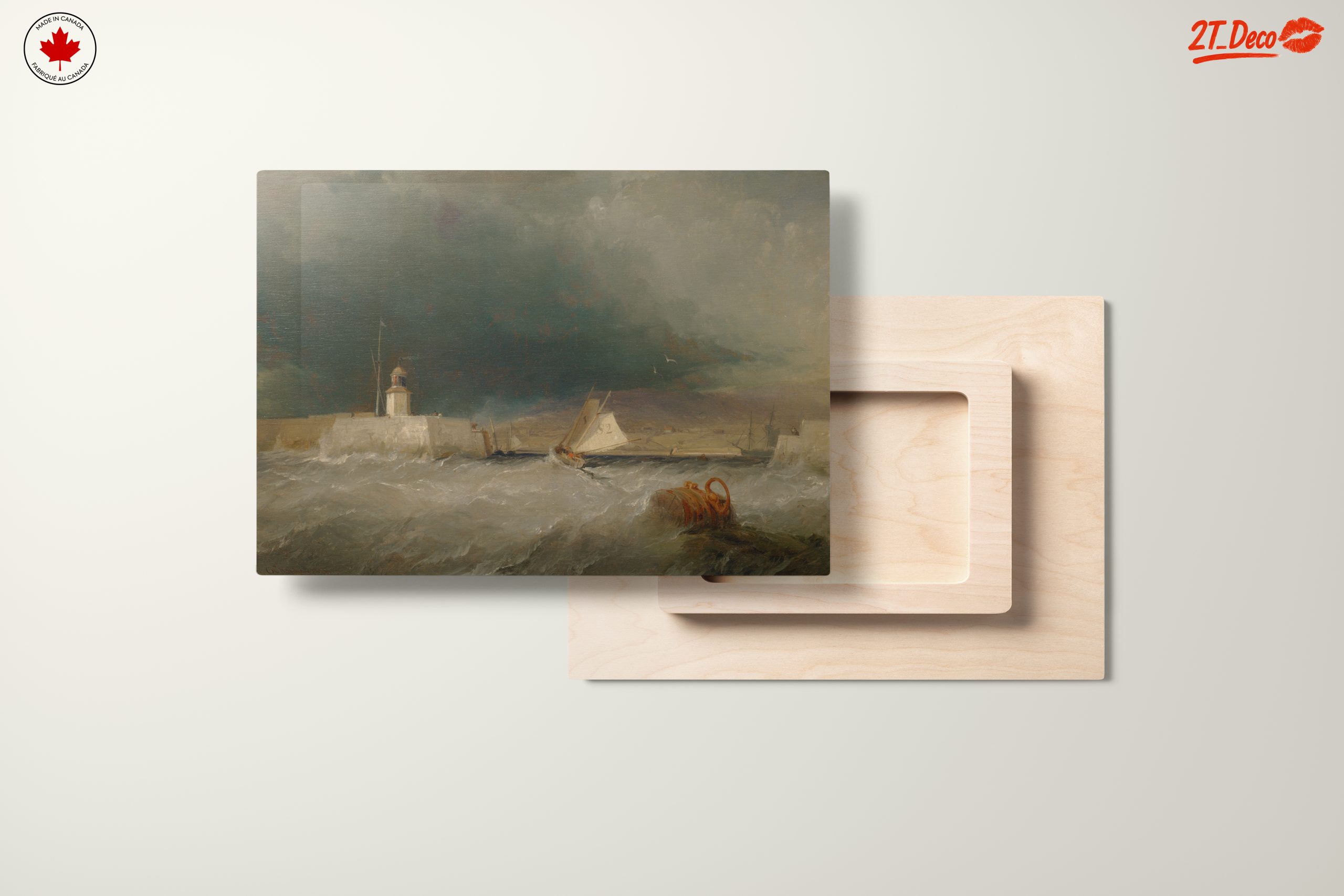 Stormy Marine Scene with Lighthouse and Sailboats - Image 11