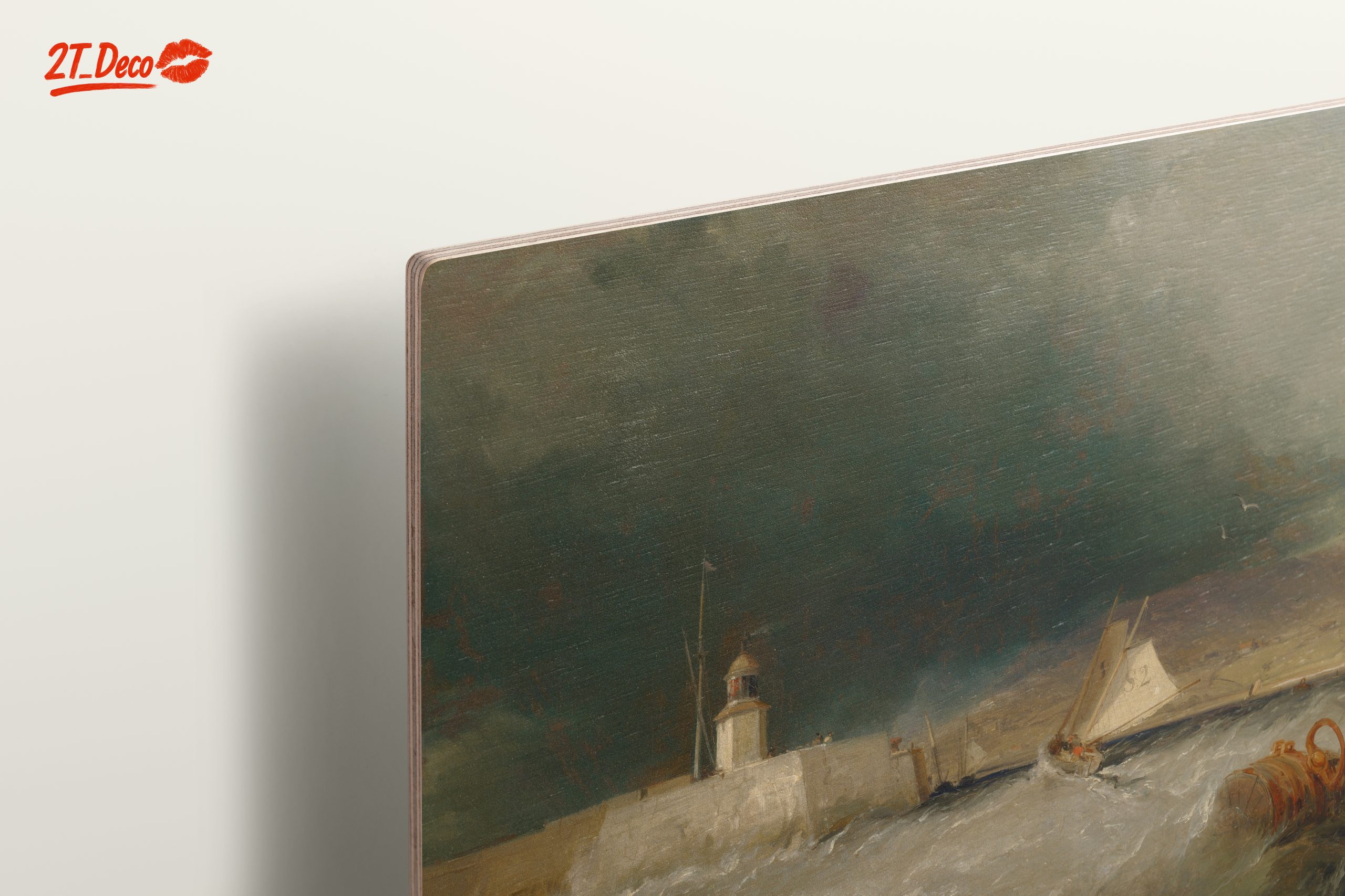 Stormy Marine Scene with Lighthouse and Sailboats - Image 15