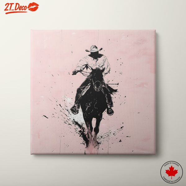 Dynamic Cowboy Riding Artwork