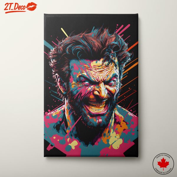 Vibrant Bold Character Art Featuring Wolverine