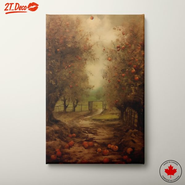 Scenic Pathway Through Fruit Trees