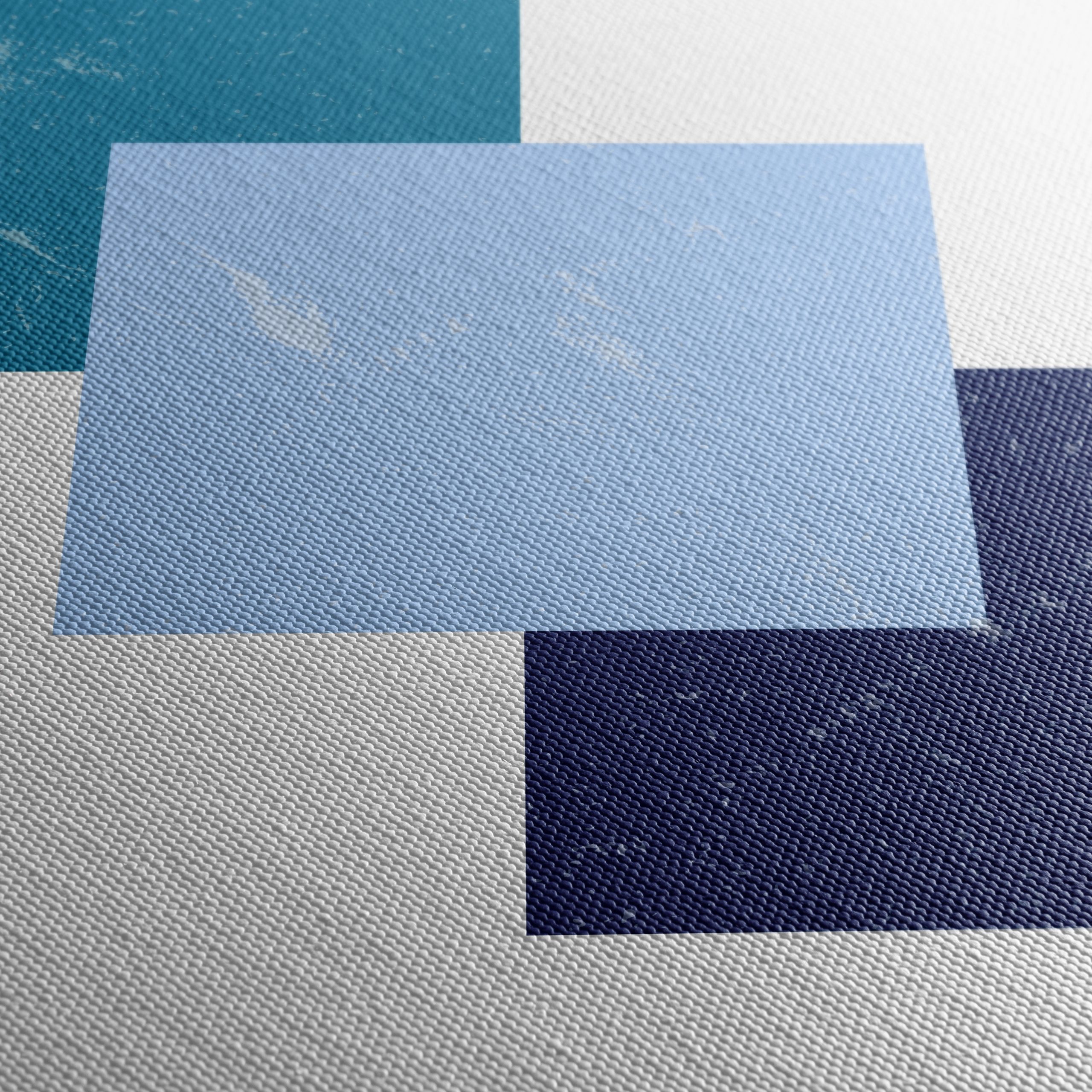 Geometric Blue Tones Abstract Art - Image 5