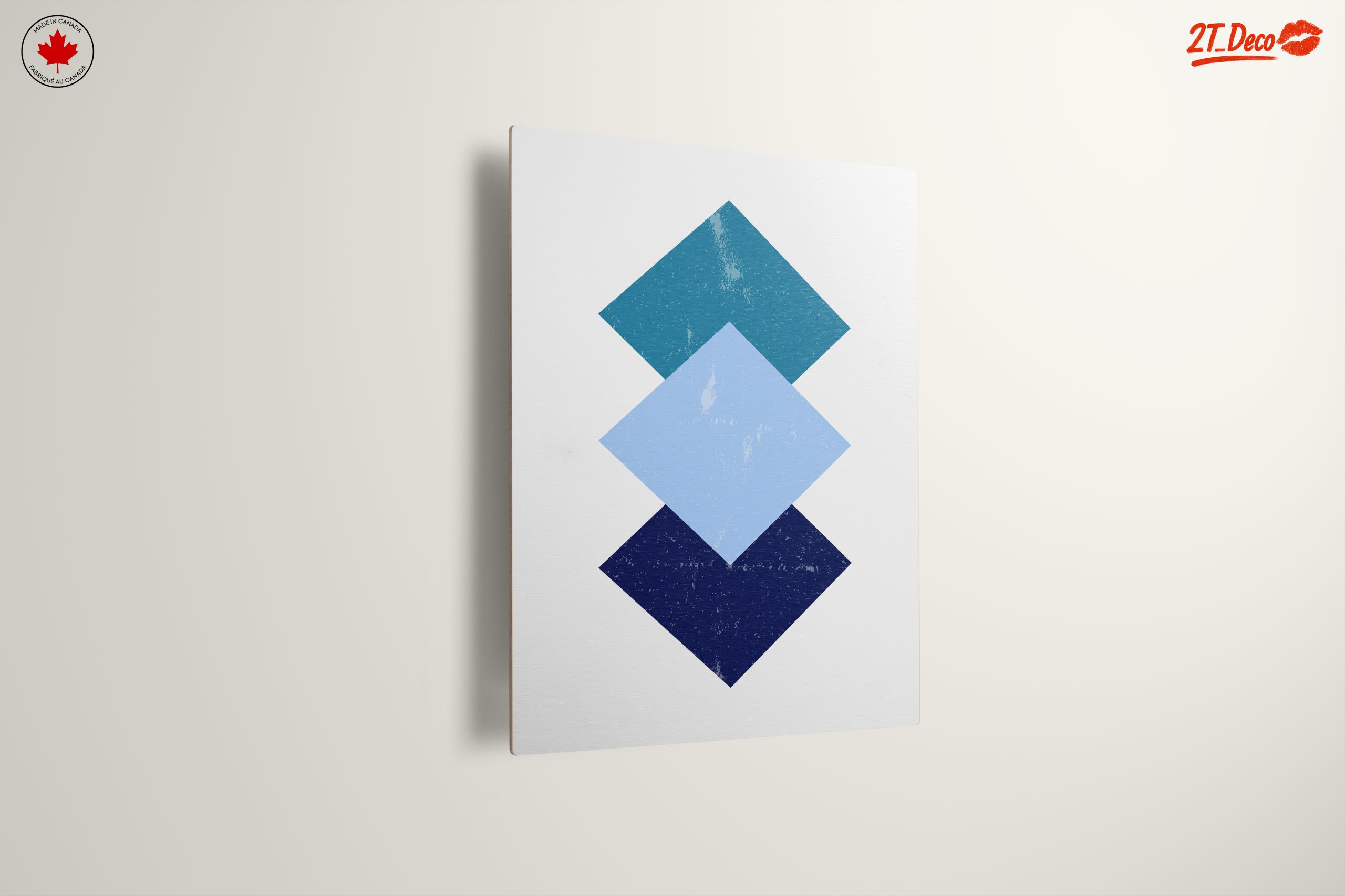 Geometric Blue Tones Abstract Art - Image 13