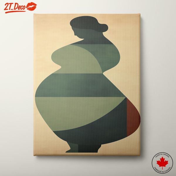 Stylized Abstract Figure of a Pregnant Woman