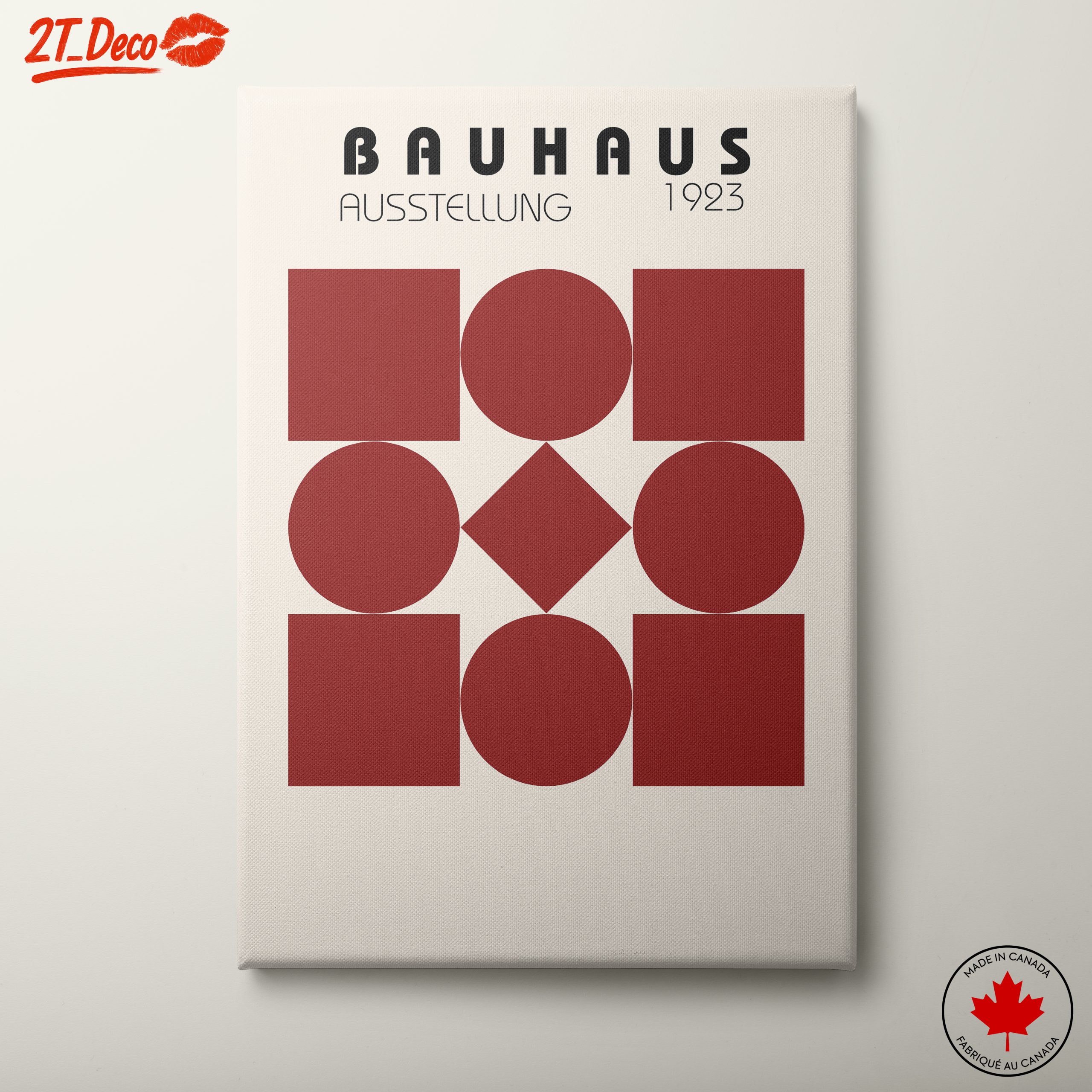Bauhaus 1923 Exhibition Artwork with Geometric Shapes