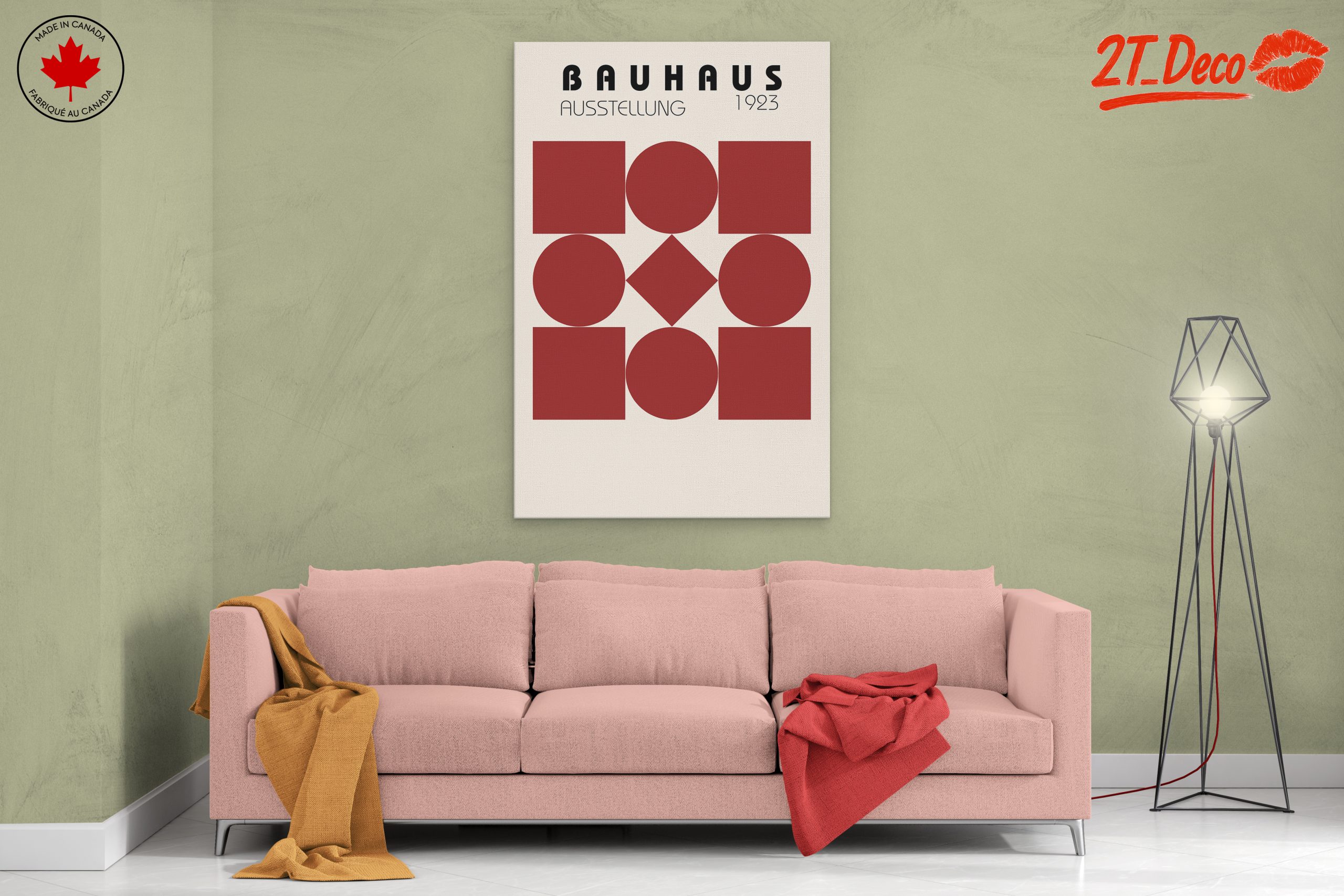 Bauhaus 1923 Exhibition Artwork with Geometric Shapes - Image 2