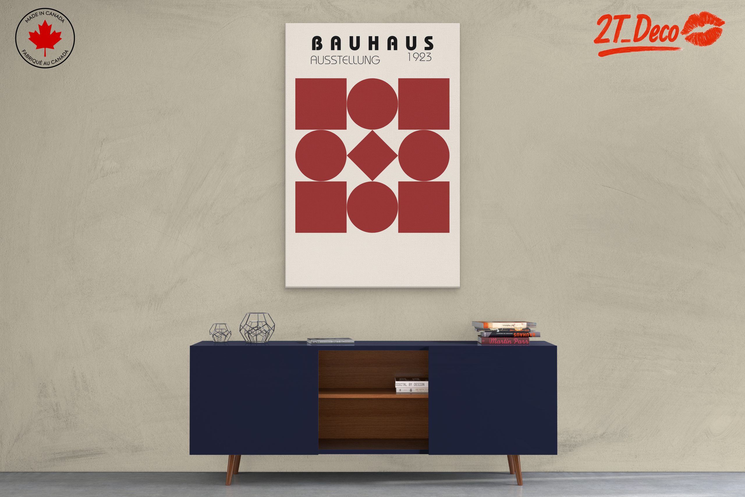 Bauhaus 1923 Exhibition Artwork with Geometric Shapes - Image 3