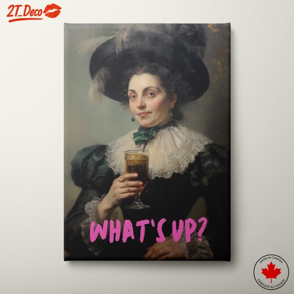 Vintage Portrait of a Woman Holding a Drink