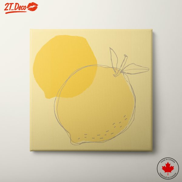 Stylized Lemon Abstract Art 2
