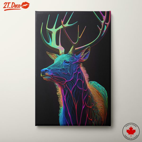Vibrant Colorful Deer Artwork