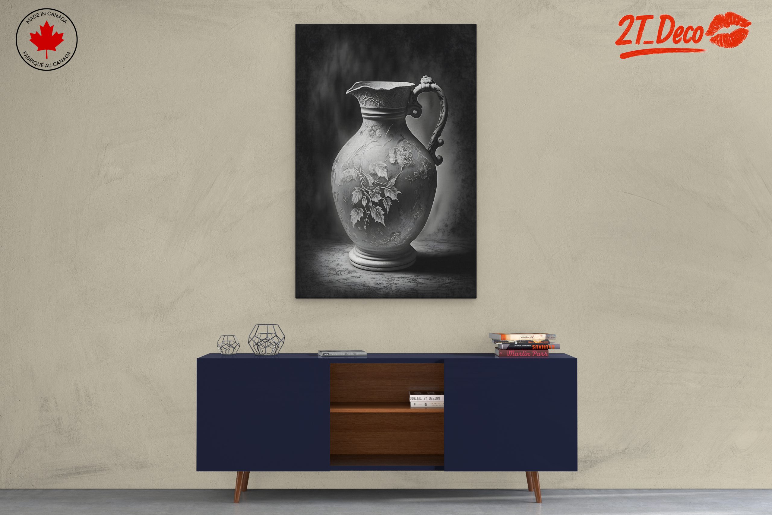 Elegant Botanical Decorative Art Piece - Image 3