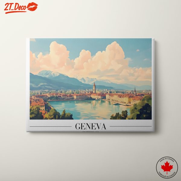 Beautiful Geneva Cityscape Art