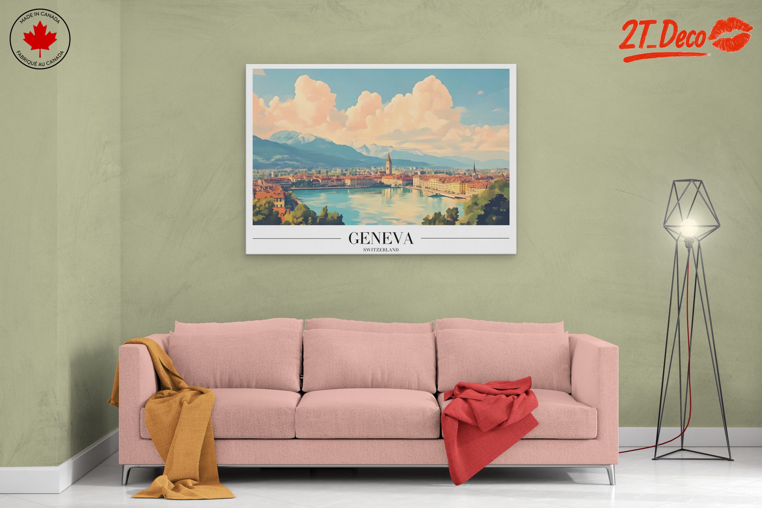 Beautiful Geneva Cityscape Art - Image 2